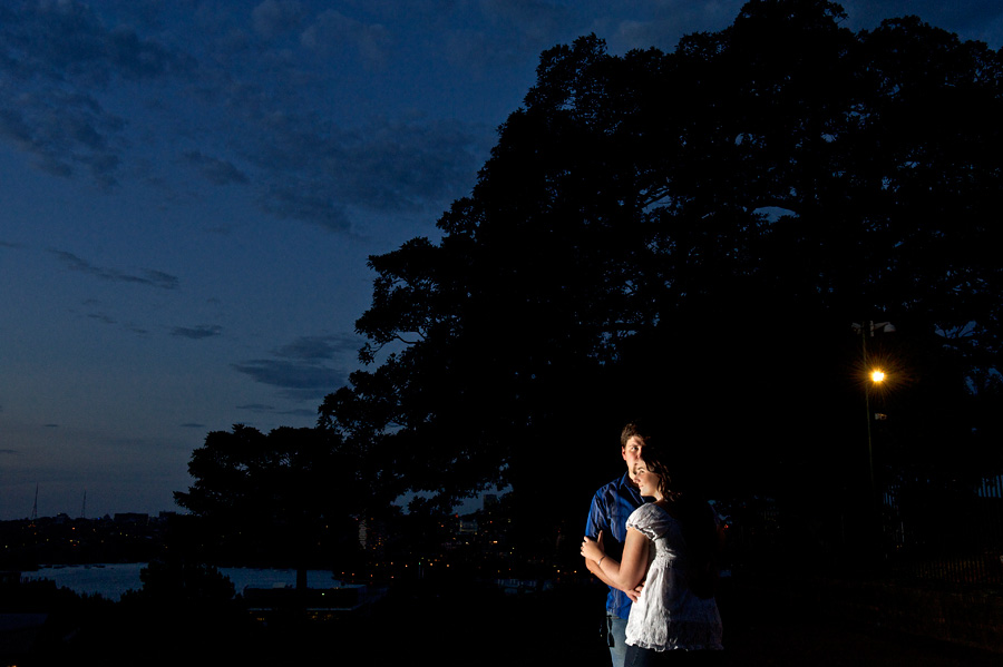 Engagement photo on Observatory Hill