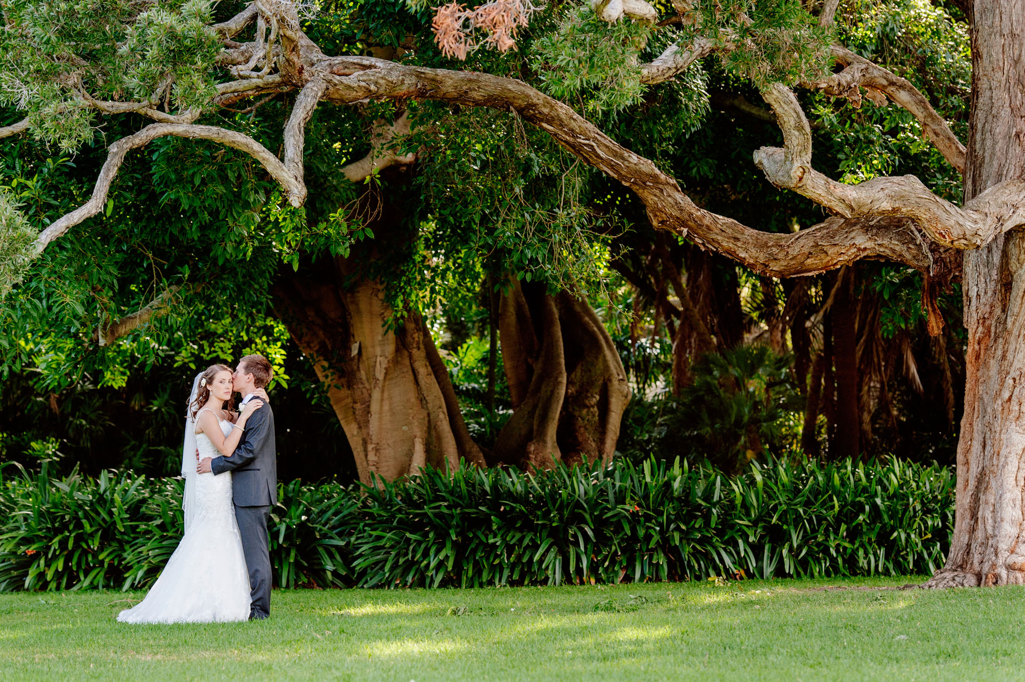 Formal wedding photo Sydney Botanic Gardens