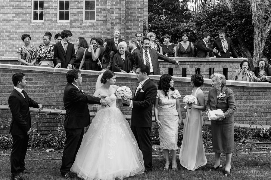 Wedding ceremony at Knox Grammar