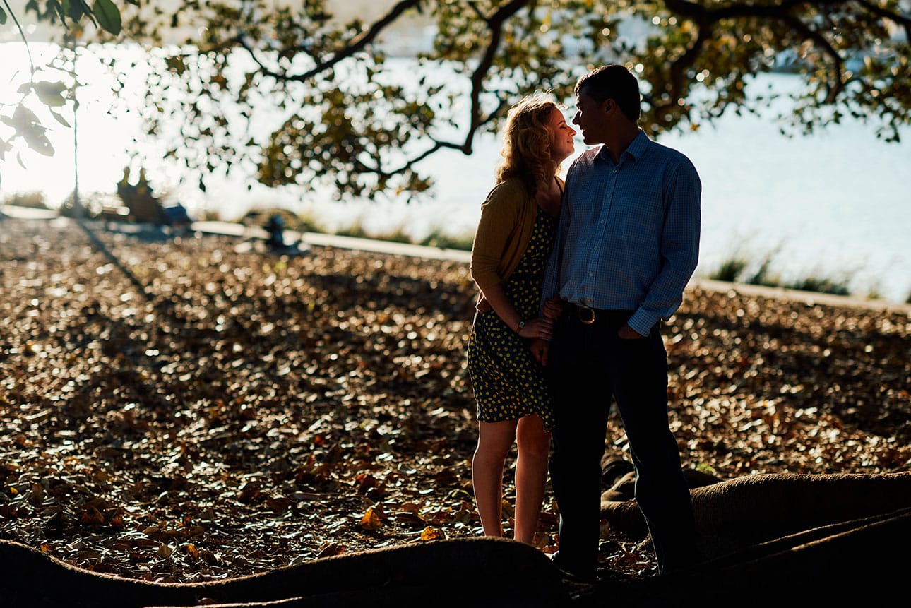 Engagement photos under the fig trees
