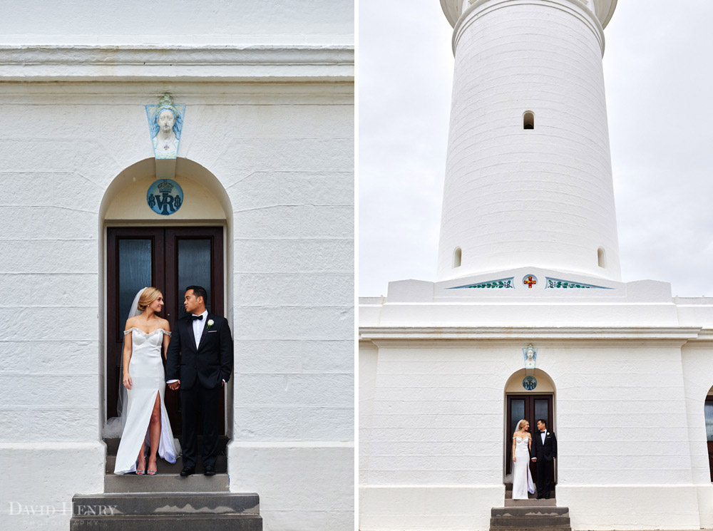 Watson Bay Hornby Lighthouse Wedding photos with Bride and Groom