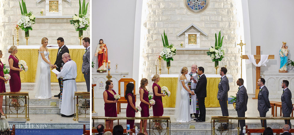 Wedding ceremony at Our Lady Star of the Sea