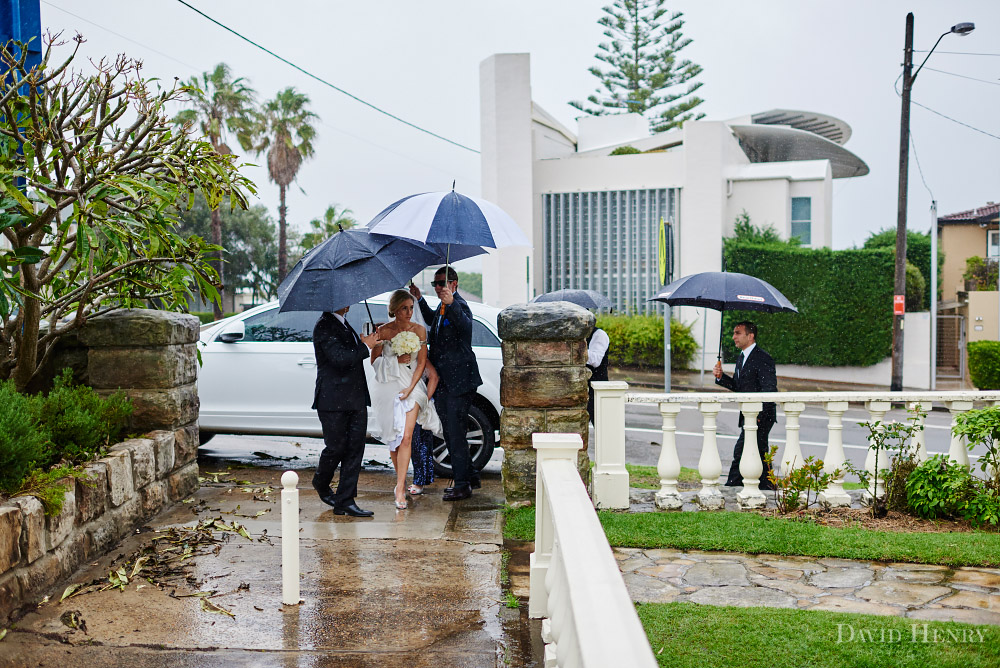 Rainy Sydney Wedding Ceremony Watsons Bay