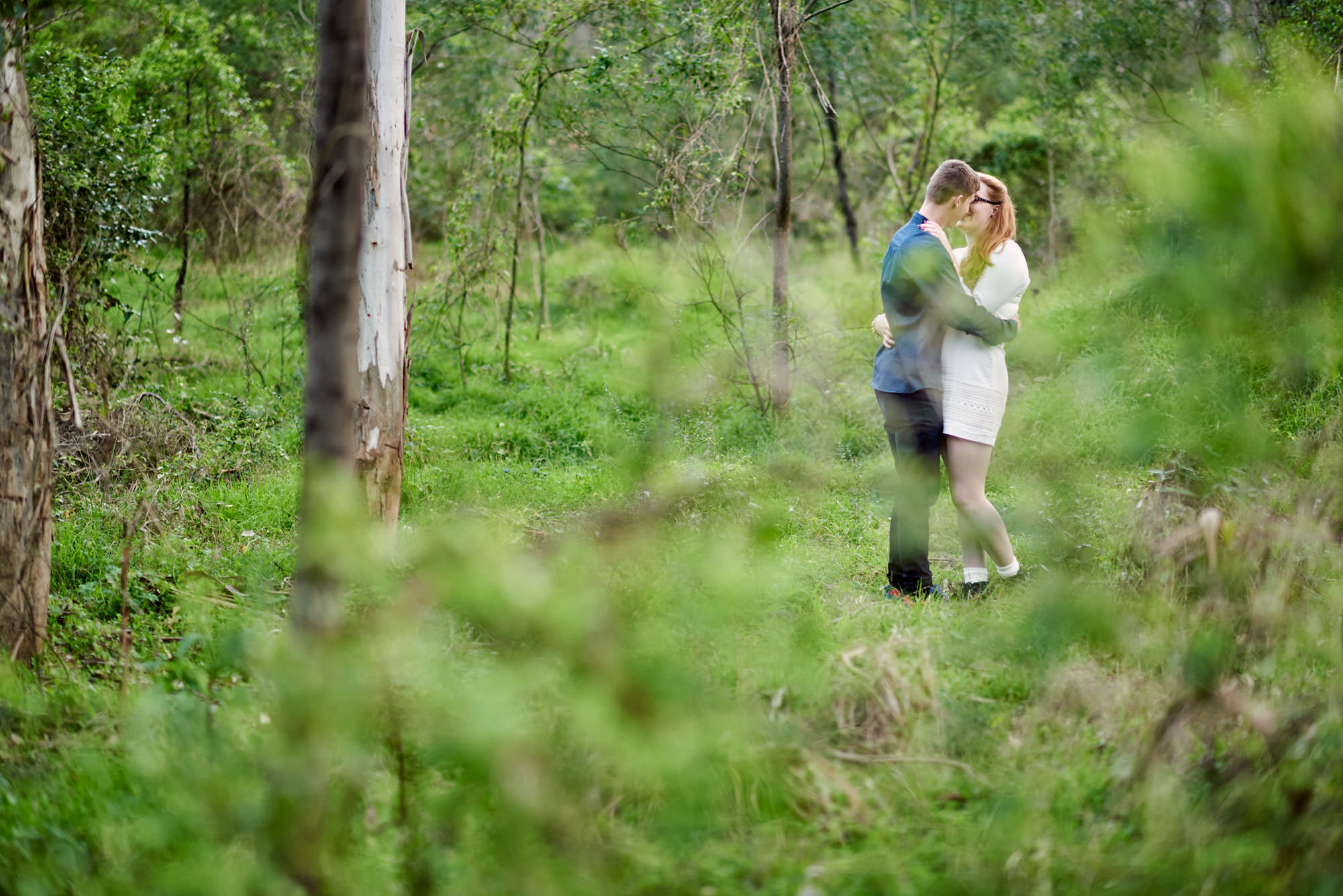 Engagement photos for Brandon and Nikita at Nurragingy Reserve