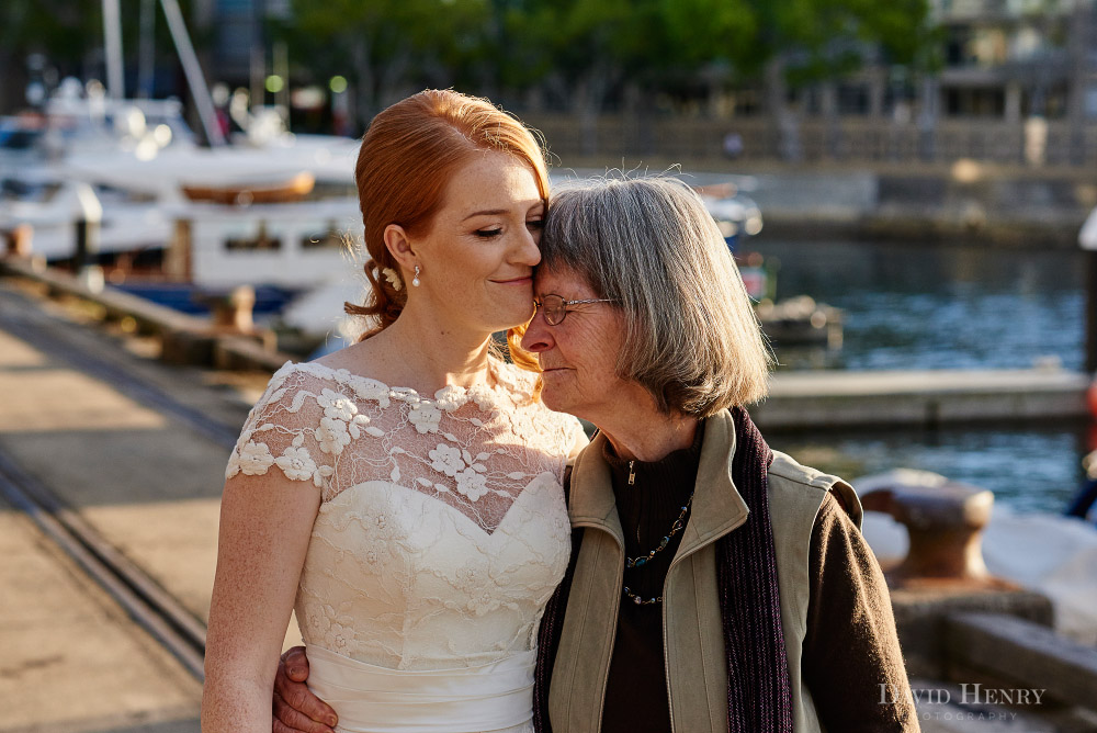 Bride and Mother Jones Bay Wharf