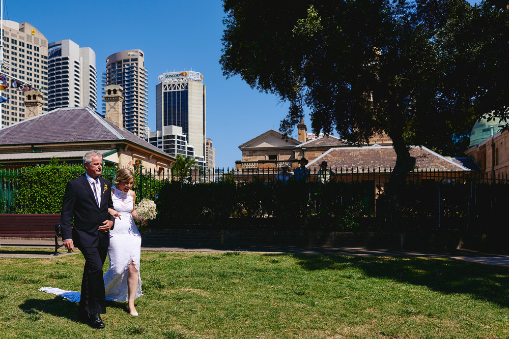 Walking down the aisle at Observatory Hill