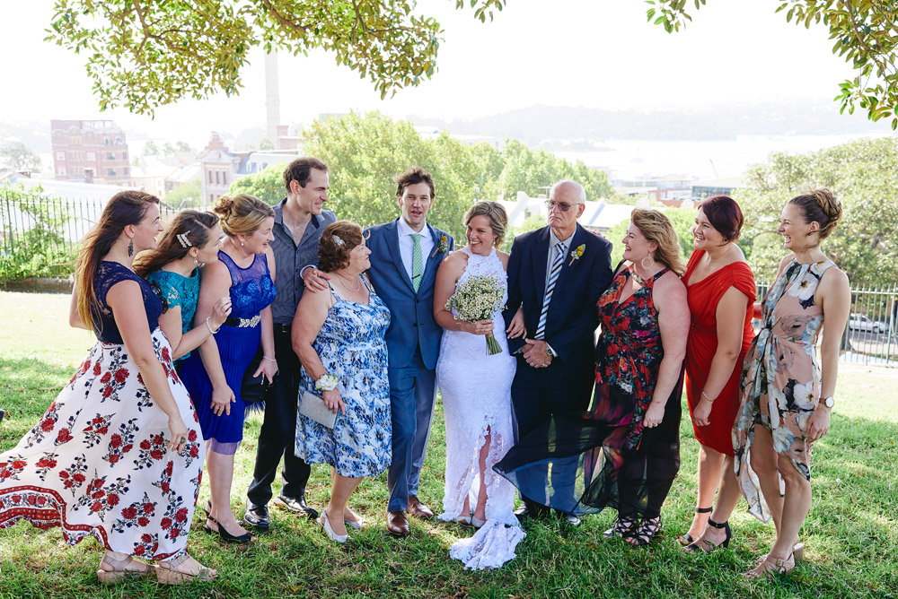 Family photos at Observatory Hill Wedding