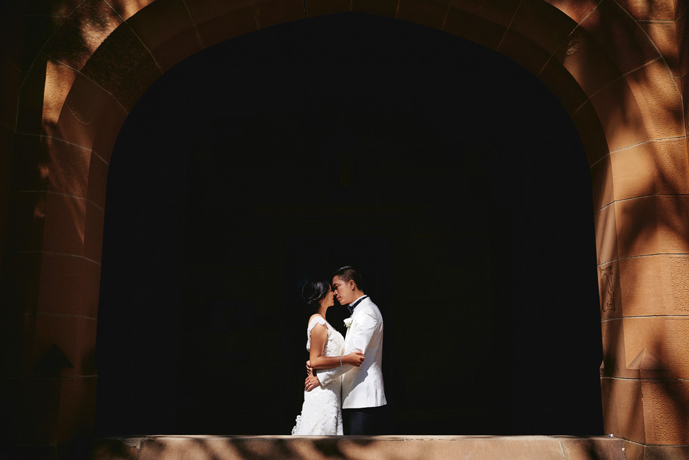 Bride and Groom wedding photos at Sydney University
