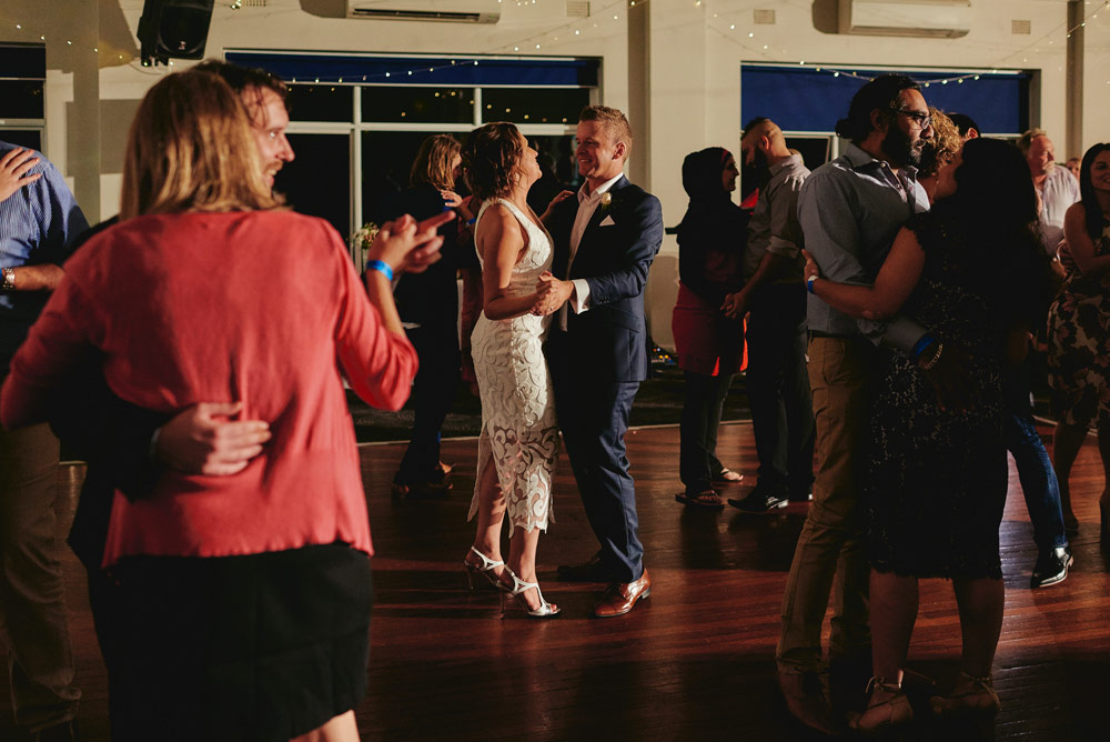 Dancing at wedding reception Clovelly Bowling Club