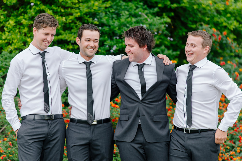 Groom and his mates