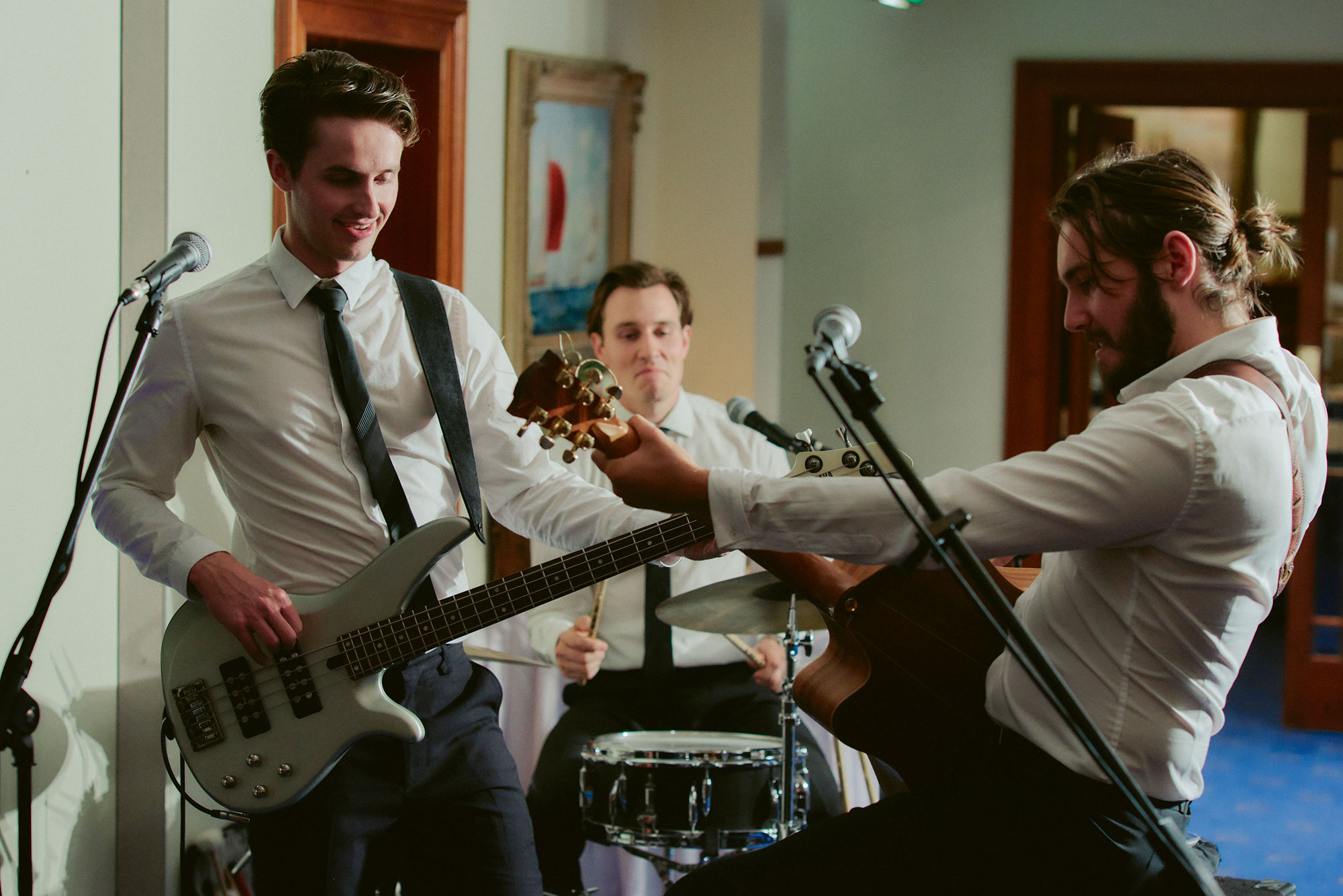 the band at a Royal Sydney Yacht Squadron wedding