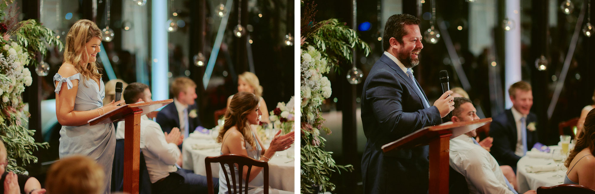 Bridal party speeches at Royal Sydney Yacht Squadron wedding