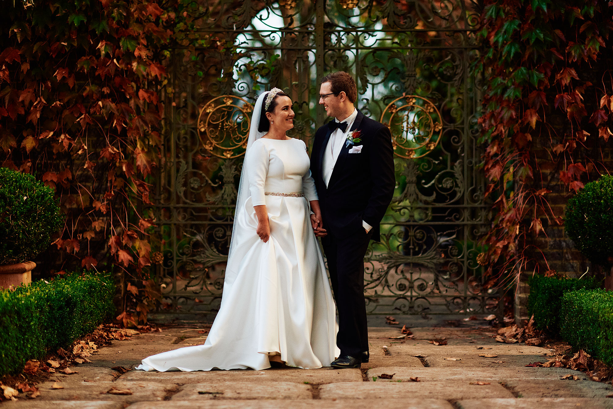 Milton Park wedding photos in autumn