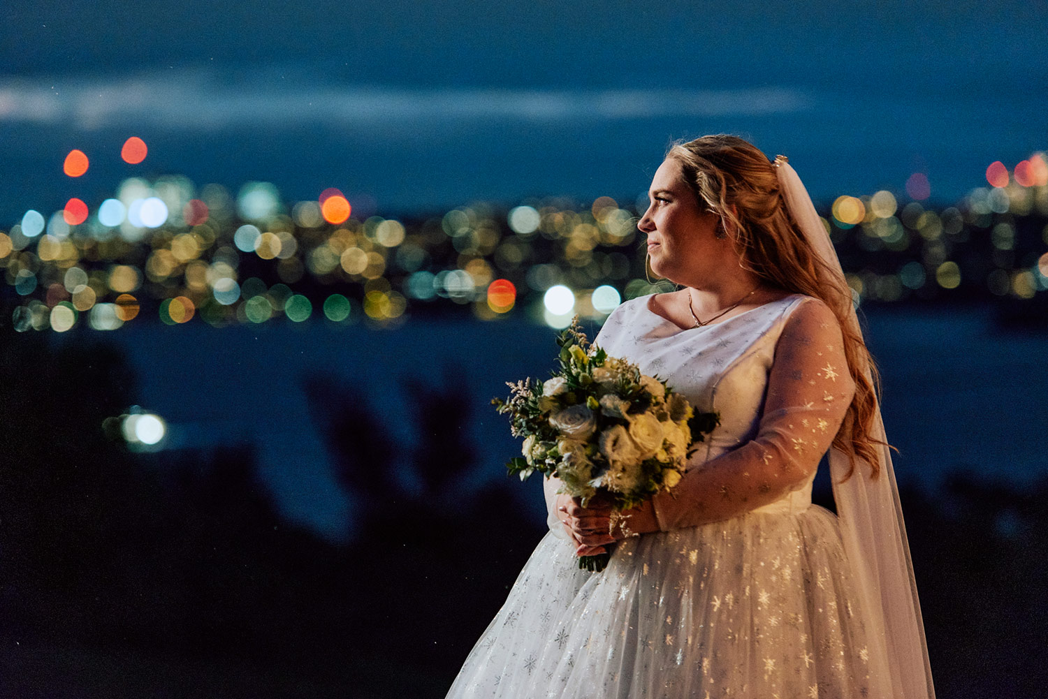 Bride overlooking Sydney Harbour