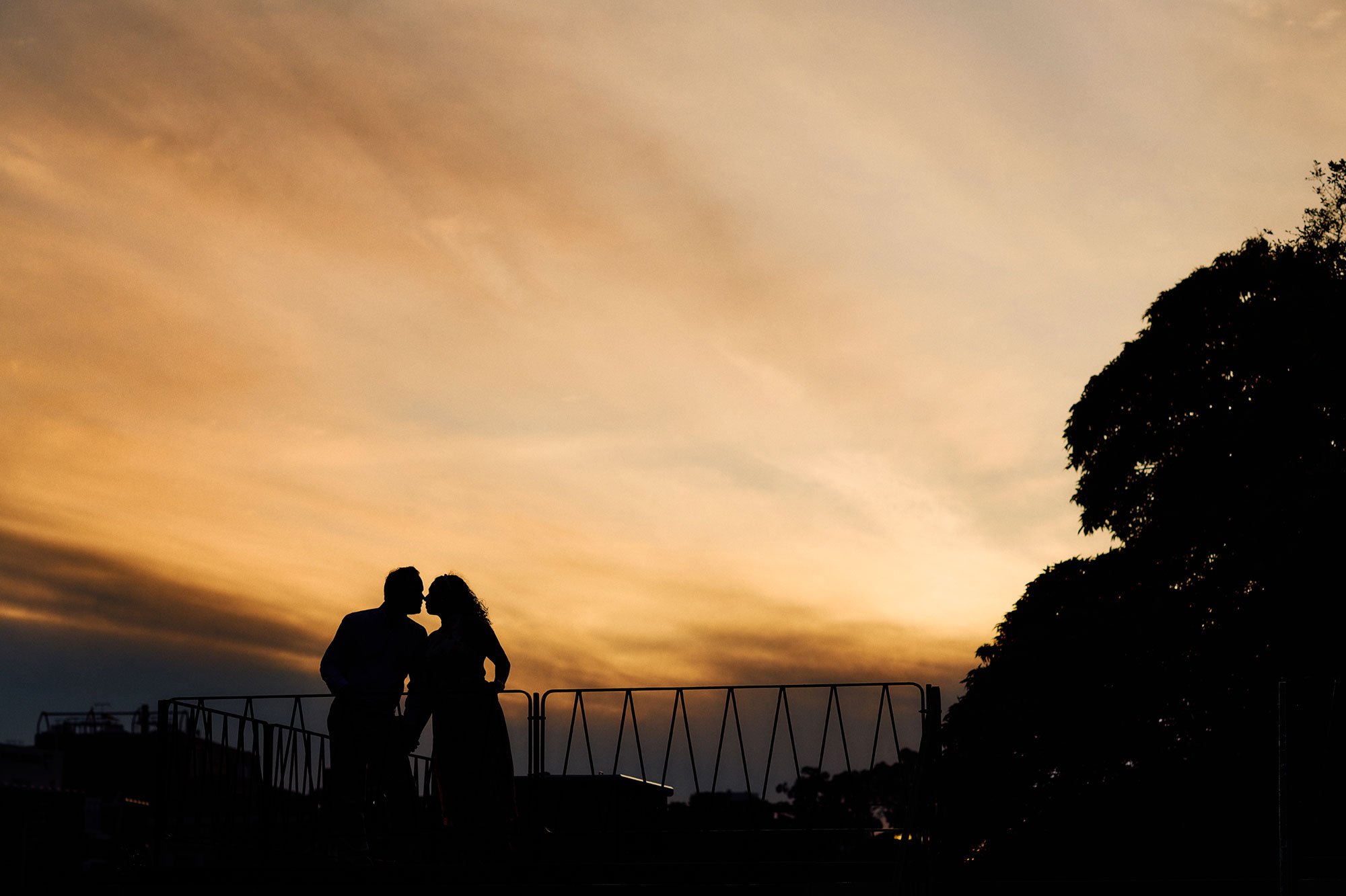 Sydney Uni Sunset Engagement Photo