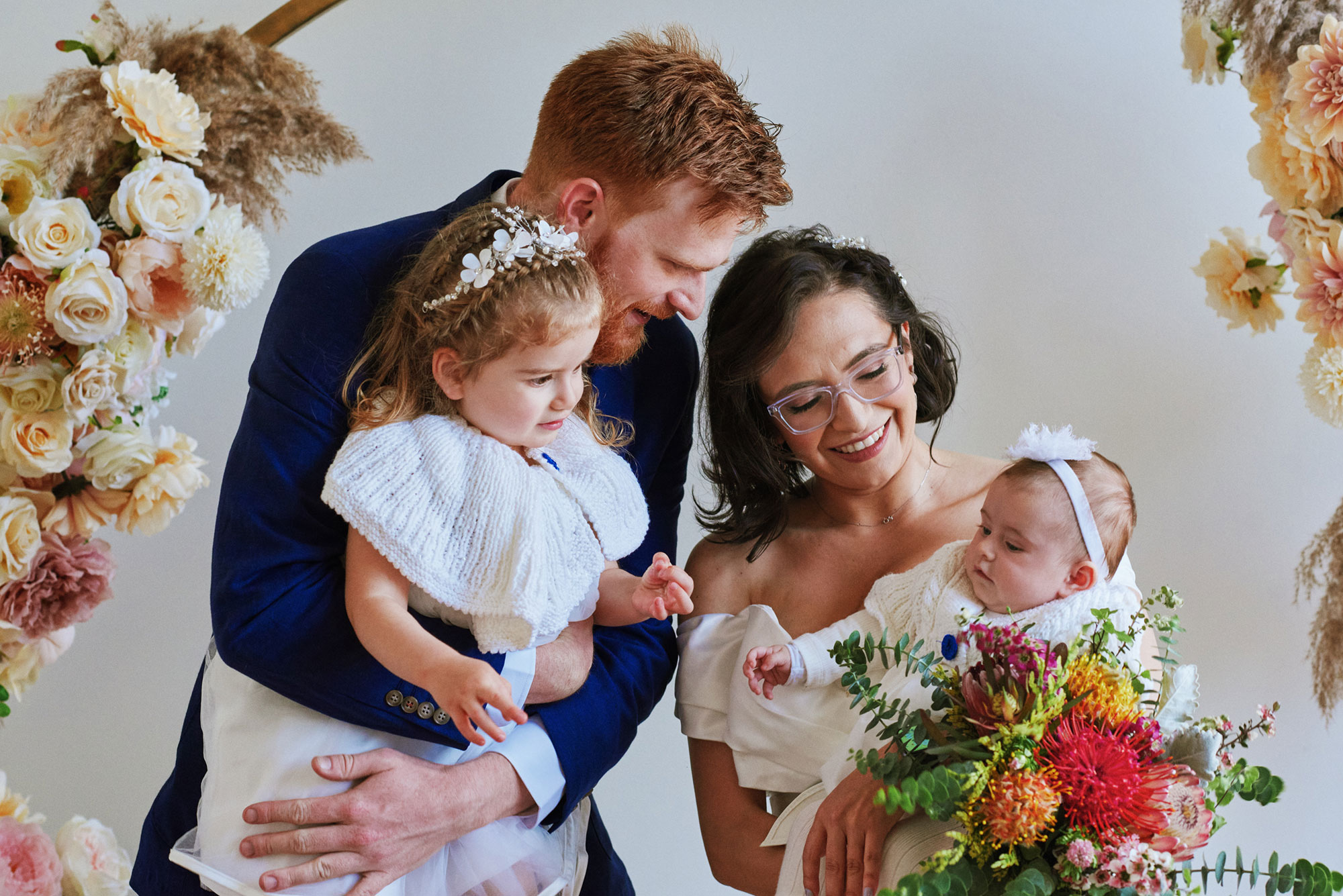 Beautiful family getting married