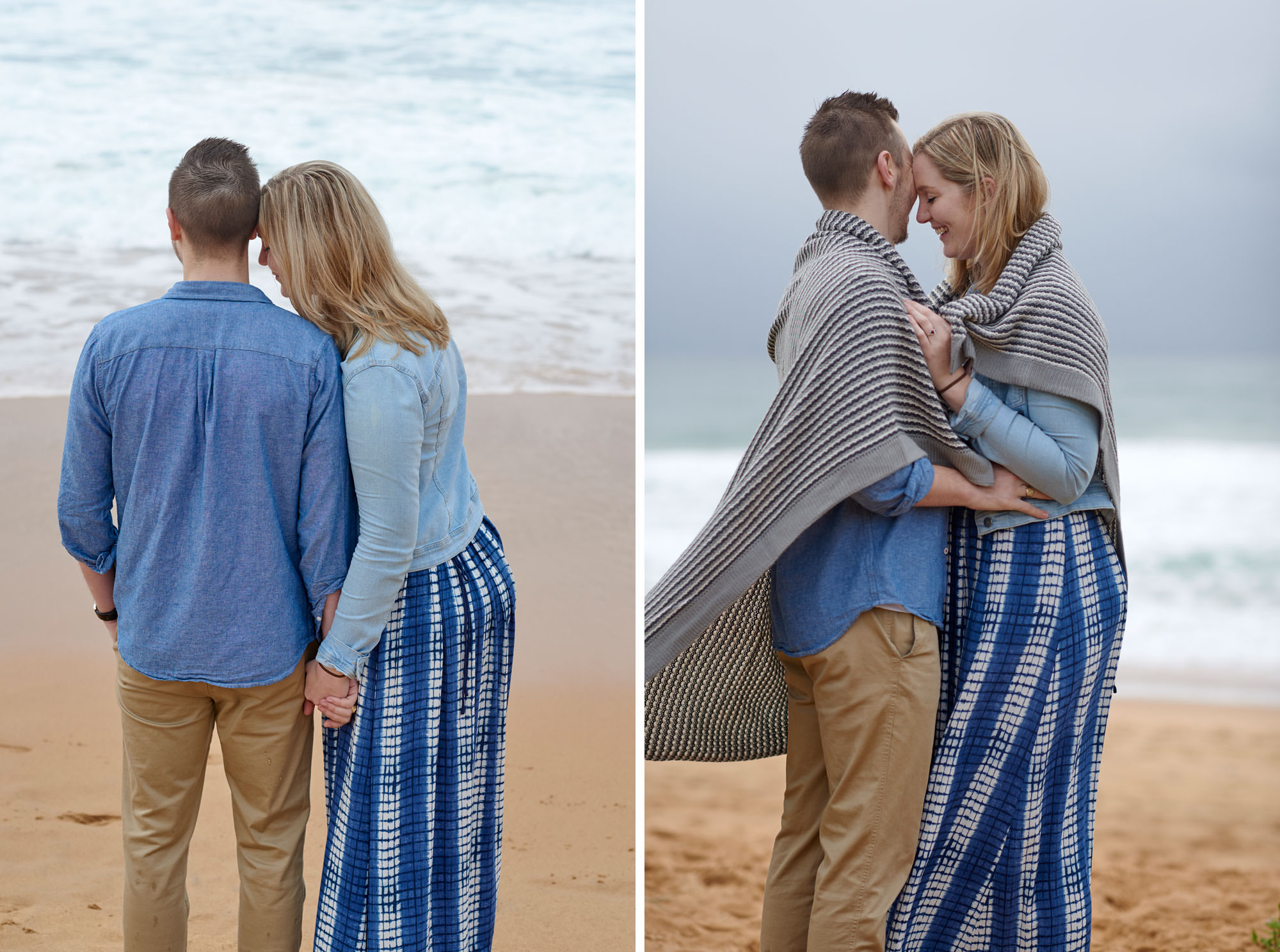 Chris and Bec together on Mona Vale Beach