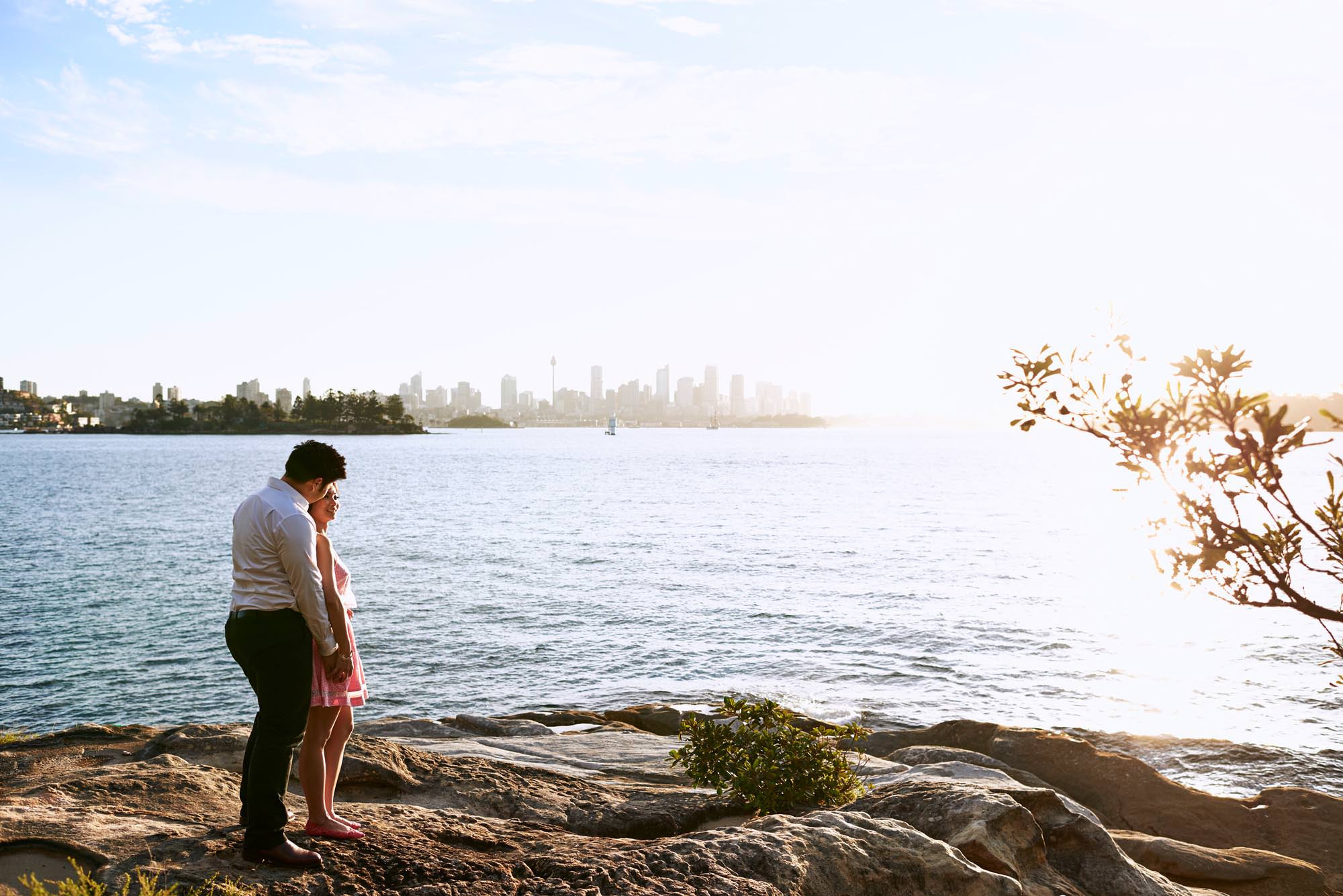 Jo and Aldrich overlooking Sydney Harbour