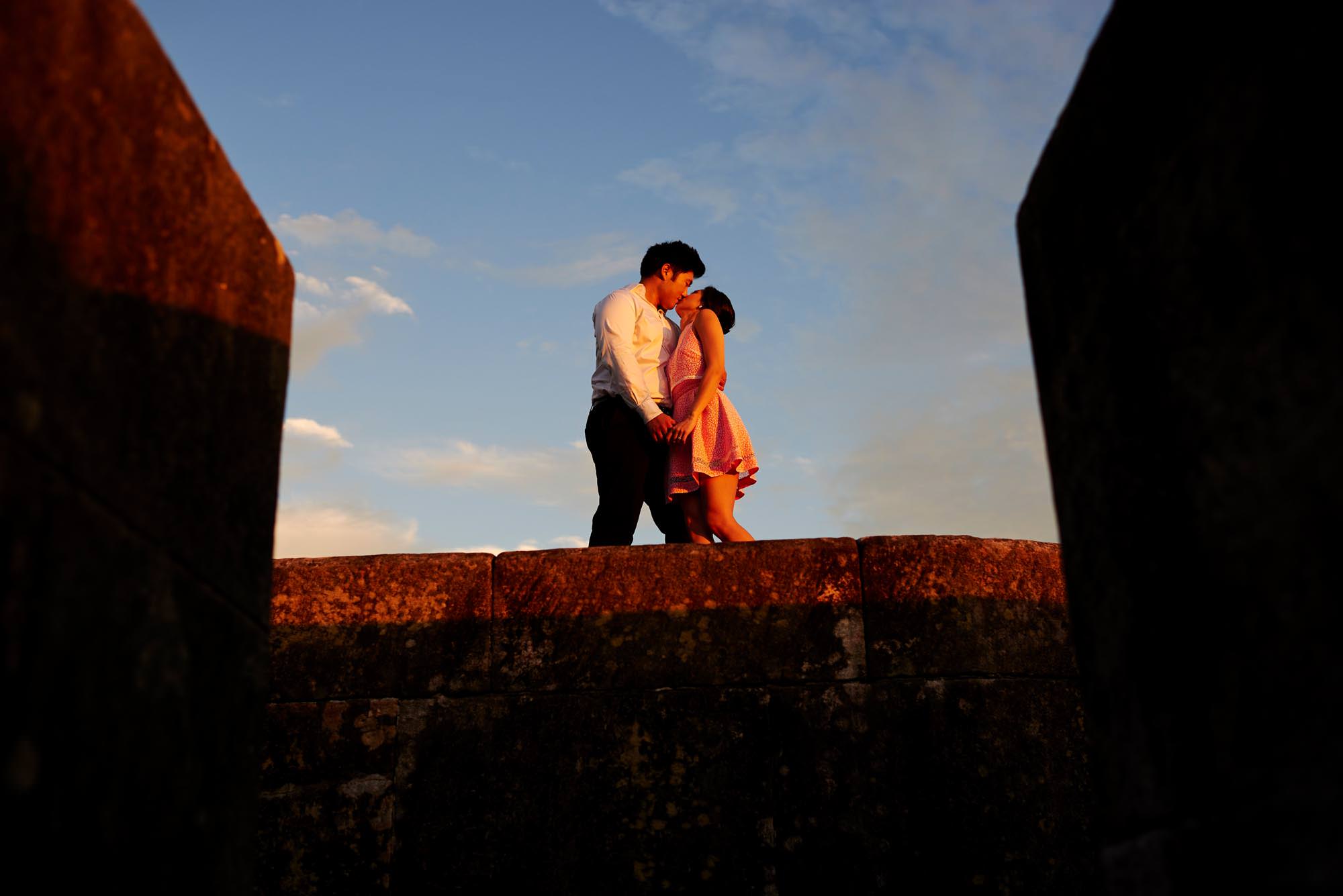 Sunset kiss at Strickland House