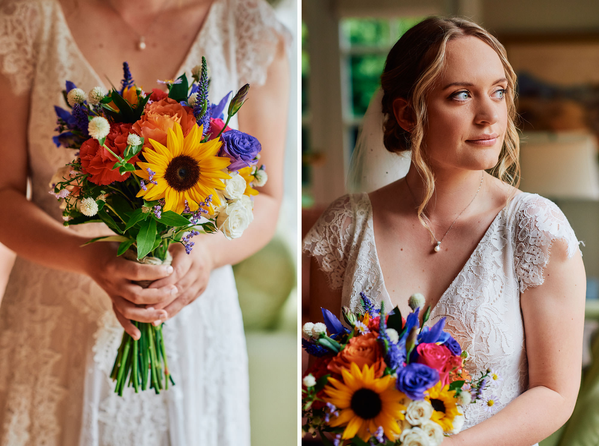 Bride with her beautiful bouquet