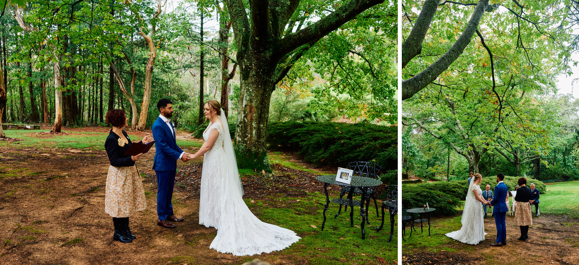 Intimate wedding ceremony in the Blue Mountains