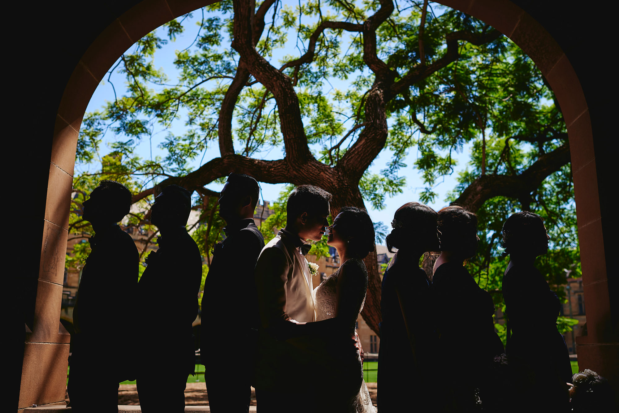 Sydney Uni quadrangle wedding photos