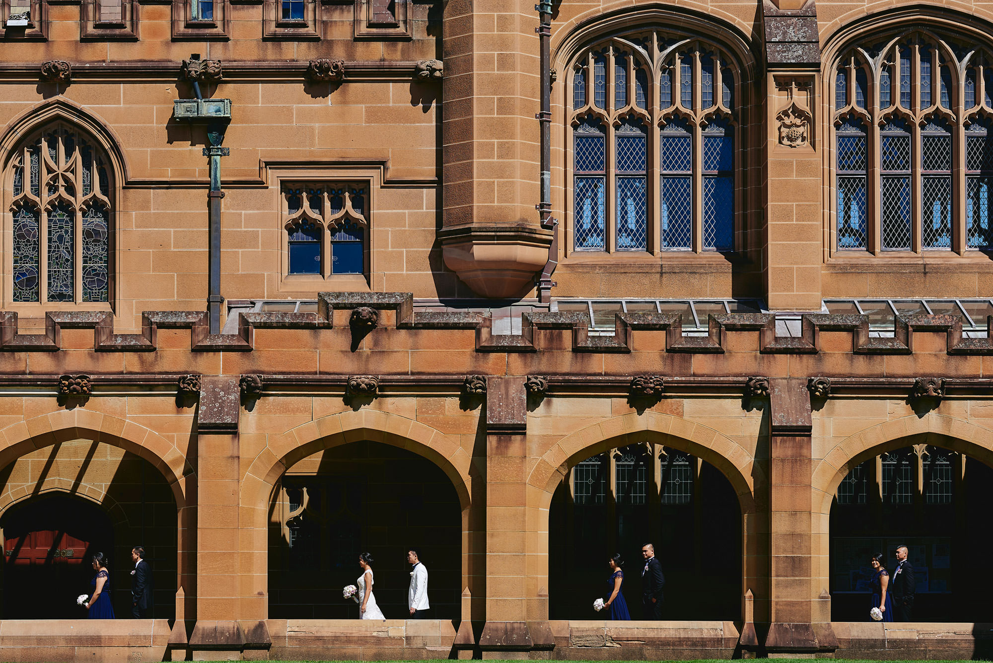 Wedding party at Sydney Uni