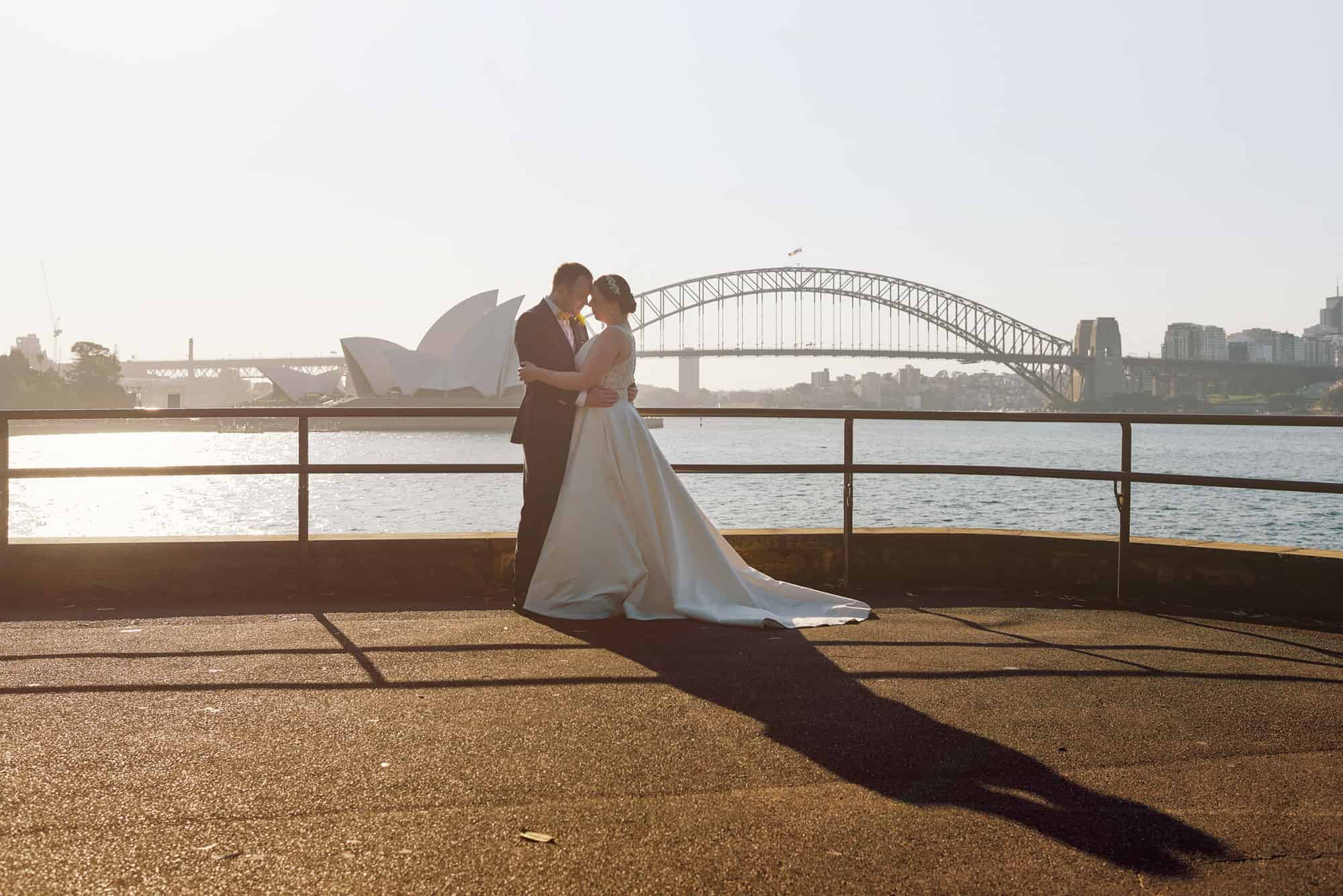 Wedding photos overlooking Sydney Harbour