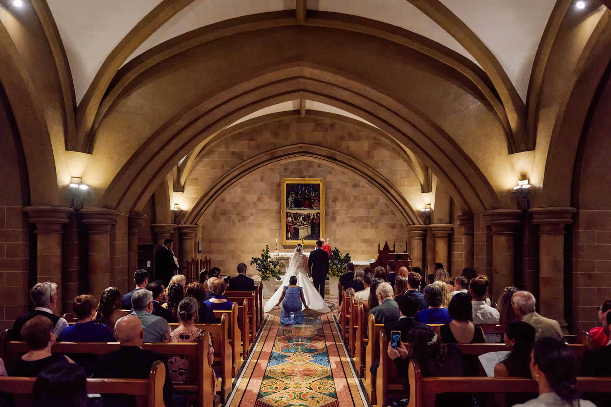 wedding service in St Mary's Cathedral Crypt