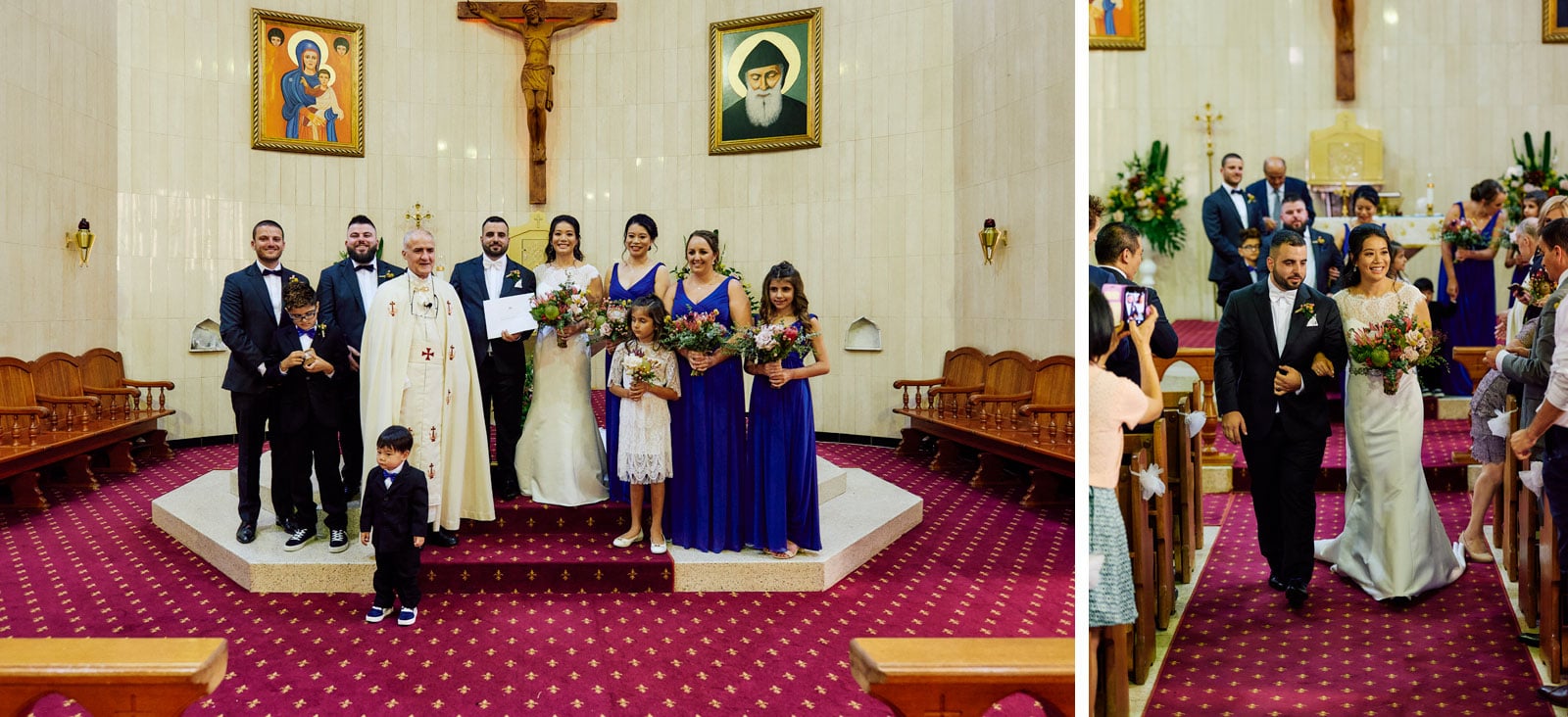 Wedding Ceremony photos at St Charbel's in Punchbowl