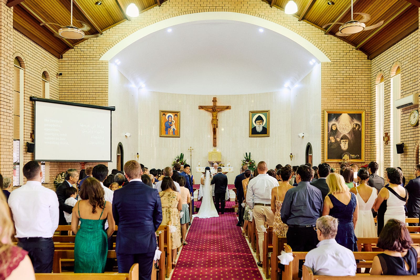 Wedding ceremony at St Charbel's in Punchbowl